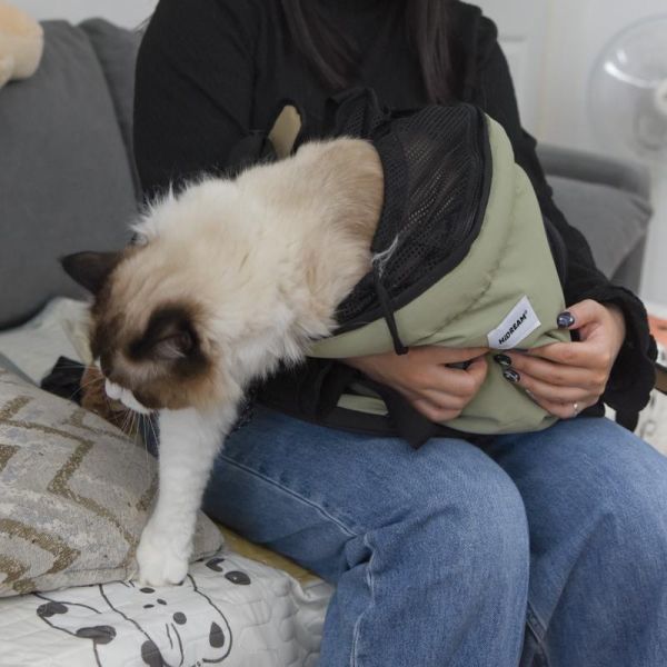 【帶主子輕鬆出門去】前抱式托特寵物背包 