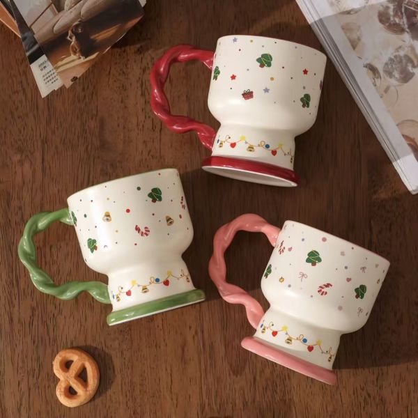 *極限量售完不補【貓奴聖誕限定】聖誕黑貓陶瓷高腳杯 附精美盒子 