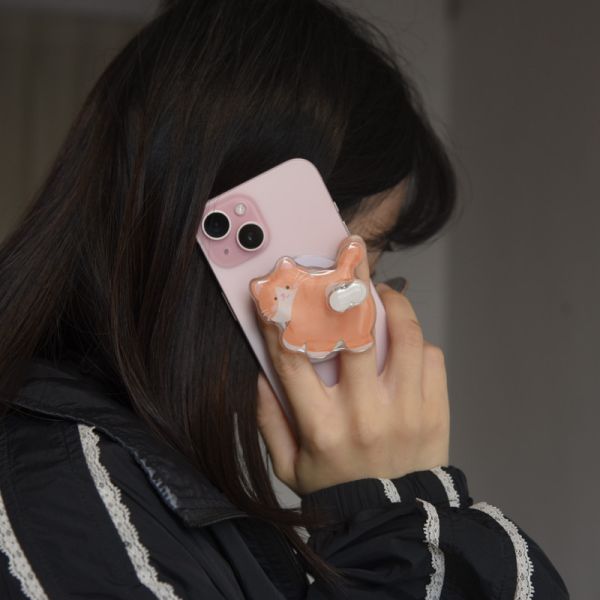 【屁屁來支援】翹屁股橘貓磁吸手機支架 