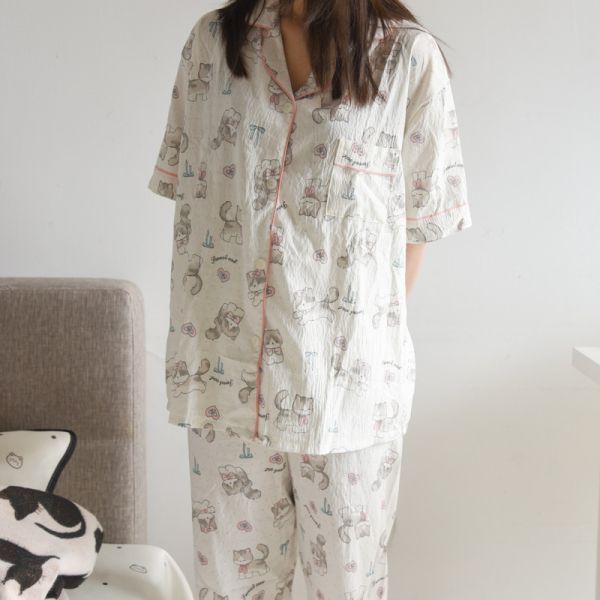 *售完不補【貓奴專屬居家服】雲朵貓居家睡衣三件套 共兩款 