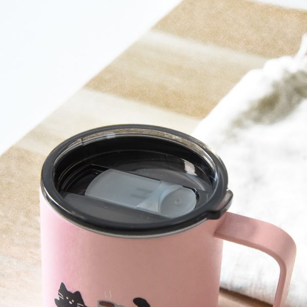【來杯療癒時光】慵懶咖啡小貓 304不鏽鋼馬克杯 