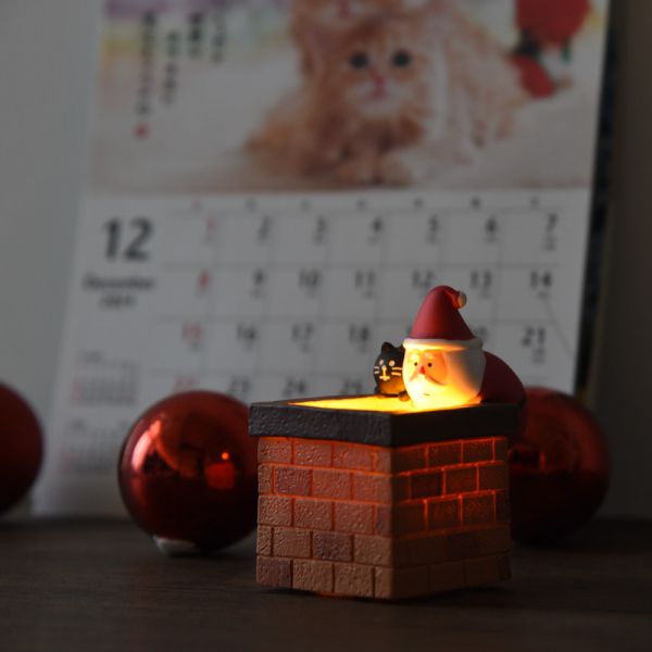 【聖誕節限定】煙囪聖誕老人和黑貓公仔 