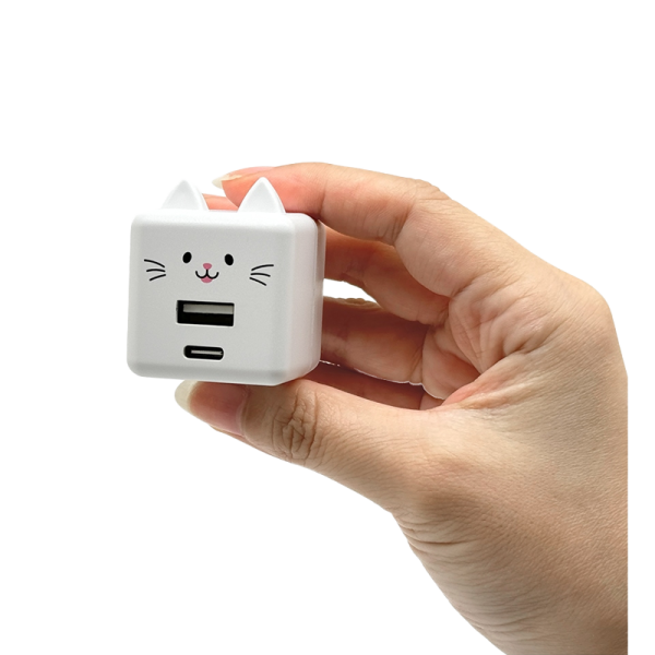 【給你喵電發力】日本限量 喵喵雙插頭充電頭 