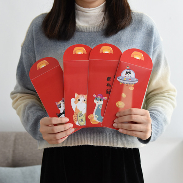 限量【蛇麼都有錢】貓樂園獨家設計蛇年紅包袋 一組6入 