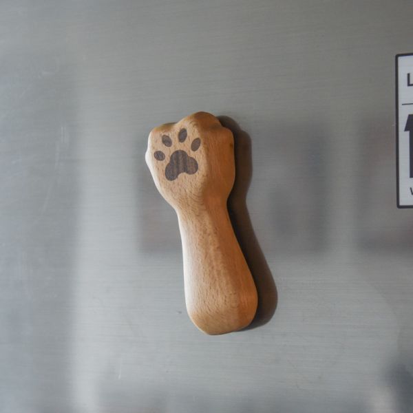 【美觀又實用】手工實木貓掌開瓶器 冰箱貼 