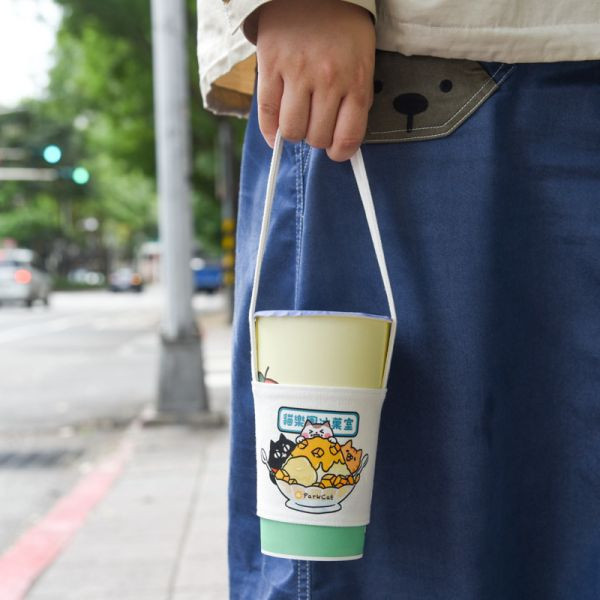 【貓樂園冰菓室】ParkCat貓樂園 夏季限定款 品牌飲料杯套 