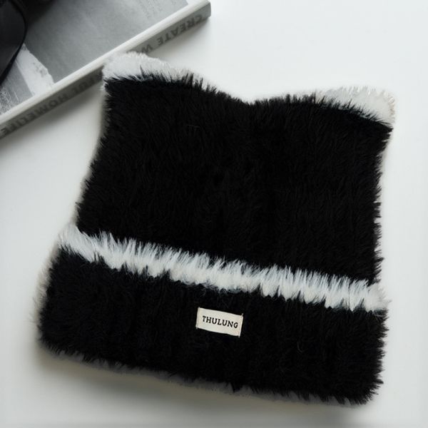 【貓系女孩必備】毛絨貓耳撞色毛帽 