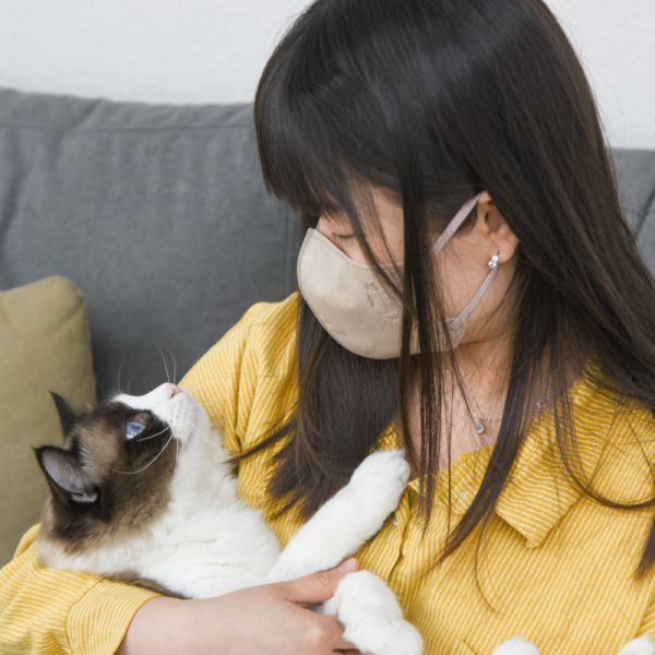 【可愛不擋防護力】kusuguru貓咪壓花3D口罩5入組 
