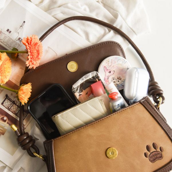 【美拉德風】質感復古貓方包*附贈帆布袋* 