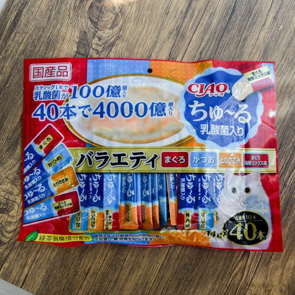【活動贈品】4000億乳酸菌CIAO肉泥40入*隨機口味* 