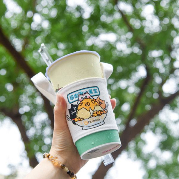【貓樂園冰菓室】ParkCat貓樂園 夏季限定款 品牌飲料杯套 