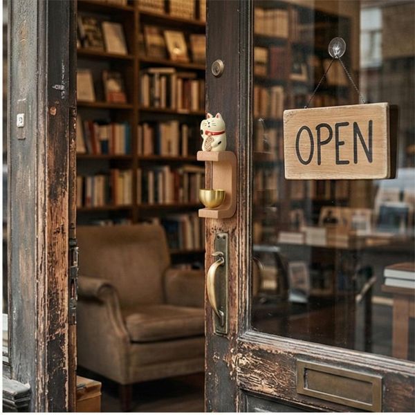 【招財貓來敲門】招財貓磁吸門鈴 