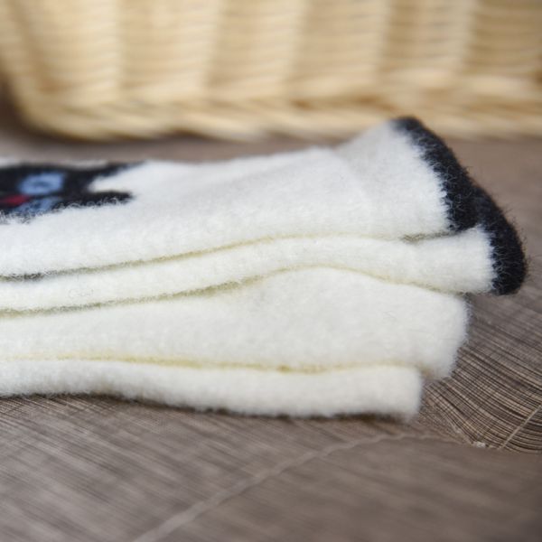 【小黑貓來暖腳】小黑貓加厚保暖長襪 五雙一組 