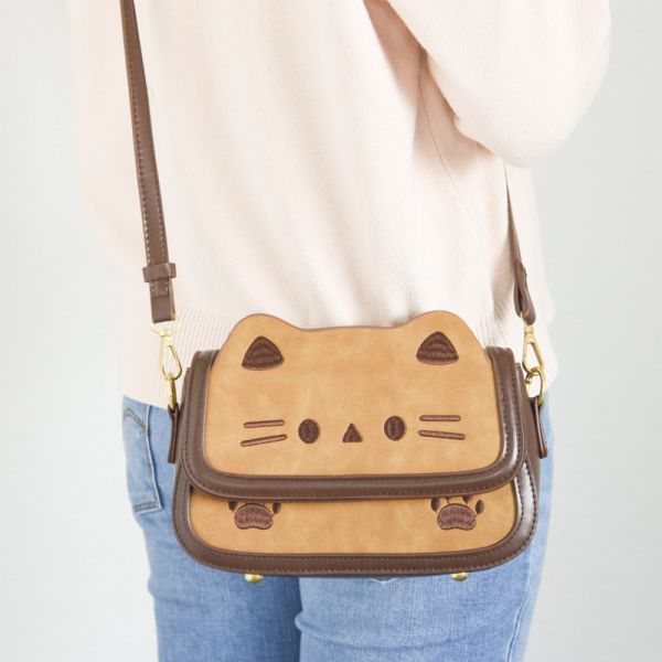 【美拉德風】質感復古貓方包*附贈帆布袋* 