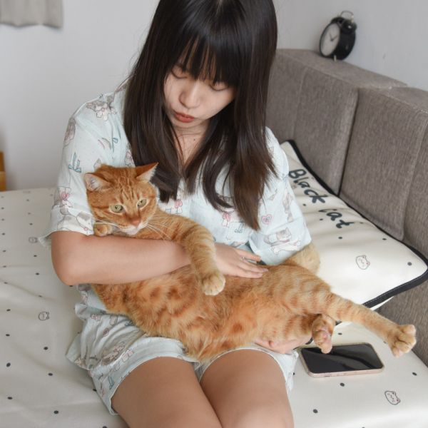 *售完不補【貓奴專屬居家服】雲朵貓居家睡衣三件套 共兩款 