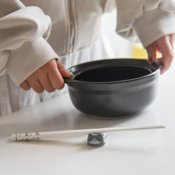 【餐餐都要儀式感】日式陶瓷貓咪環保筷架組 