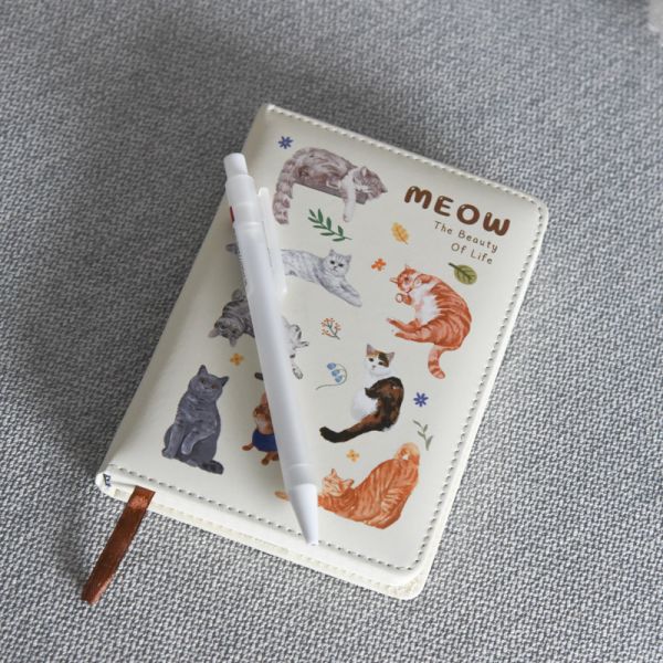 【貓奴的專屬手帳】高顏質萌貓手帳筆記本 pu皮封面質感滿分 