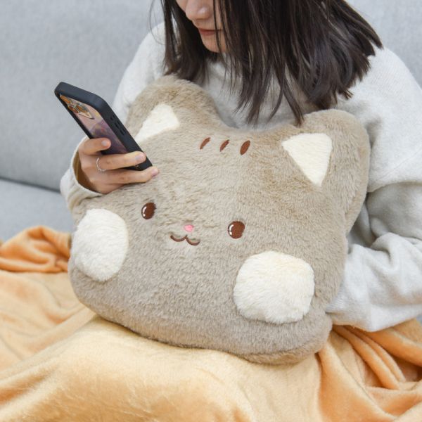 【午睡陪伴喵】萌貓三合一抱枕毯 