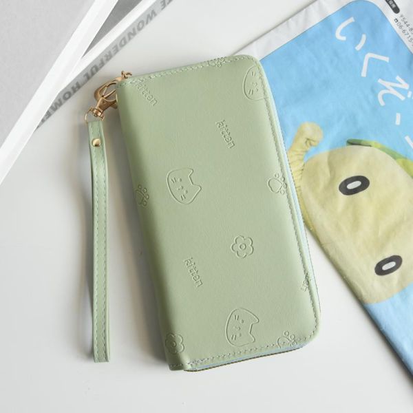 【主子幫你顧荷包】韓系貓咪壓紋時尚長夾 