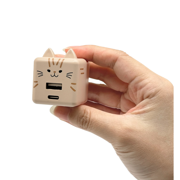 【給你喵電發力】日本限量 喵喵雙插頭充電頭 