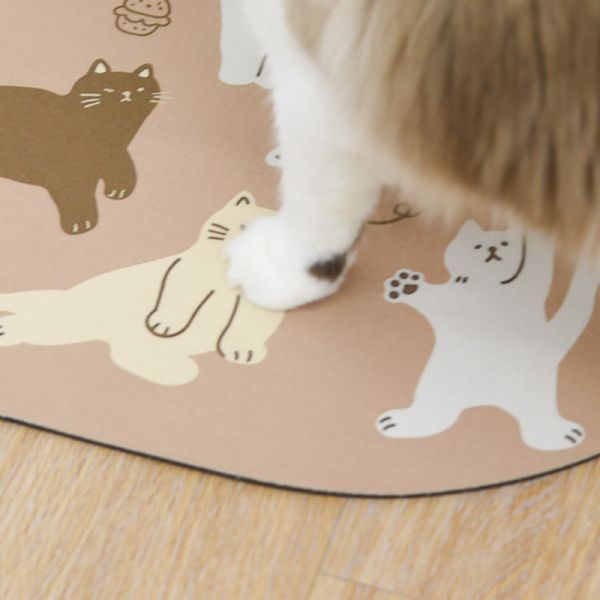 【保持腳底乾爽】下午茶小貓珪藻土地墊 