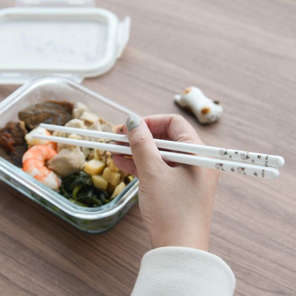 【餐餐都要儀式感】日式陶瓷貓咪環保筷架組 