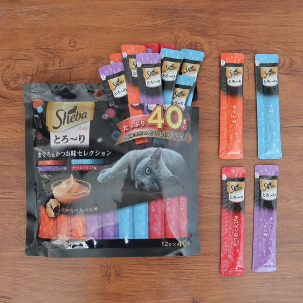 【活動贈品】SHEBA誘惑泥貓肉泥12g x 40入*隨機口味* ciao,肉泥,推薦,最低價格 貓零食