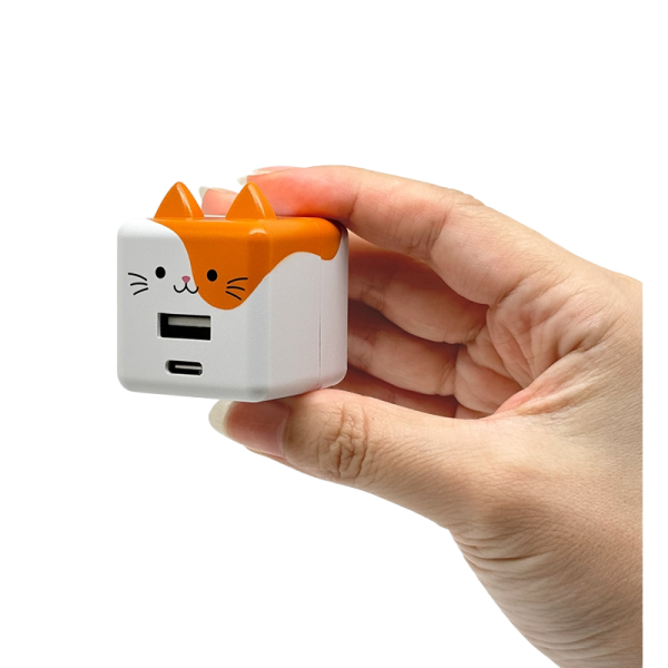 【給你喵電發力】日本限量 喵喵雙插頭充電頭 