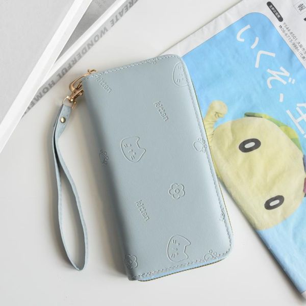 【主子幫你顧荷包】韓系貓咪壓紋時尚長夾 