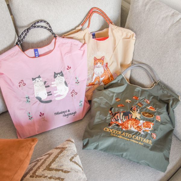 【貓系生活】刺繡貓咪環保購物袋 
