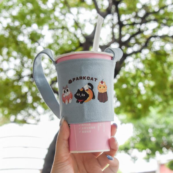 【喵喵甜點派】貓樂園IP品牌飲料杯套 