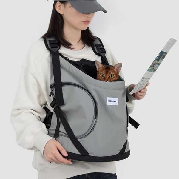 【帶主子輕鬆出門去】前抱式托特寵物背包 