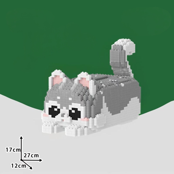 【貓奴必須收藏】可愛趴睡貓DIY積木樂高 共四款 