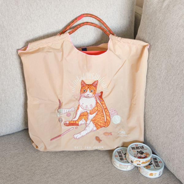 【貓系生活】刺繡貓咪環保購物袋 