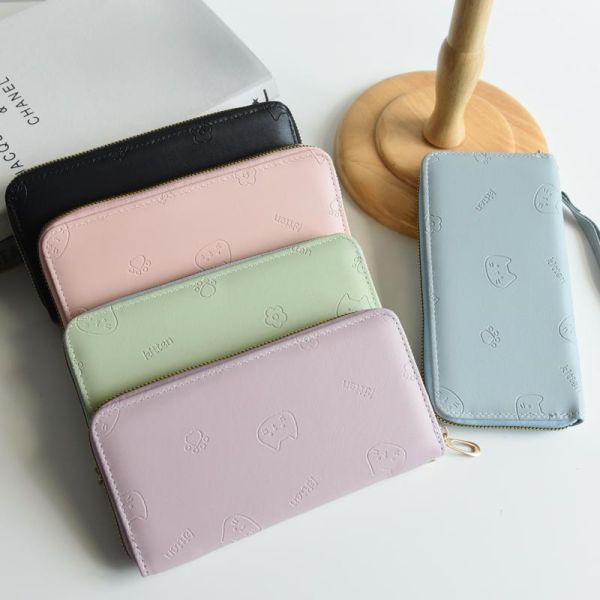 【主子幫你顧荷包】韓系貓咪壓紋時尚長夾 