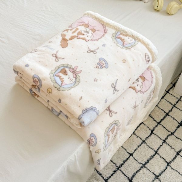 【柔軟度爆表】萌貓樂園牛奶絨毯子 