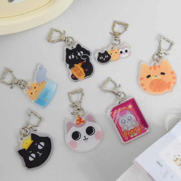 【帕克與他的小夥伴】ParkCat貓樂園原創IP壓克力鑰匙圈 