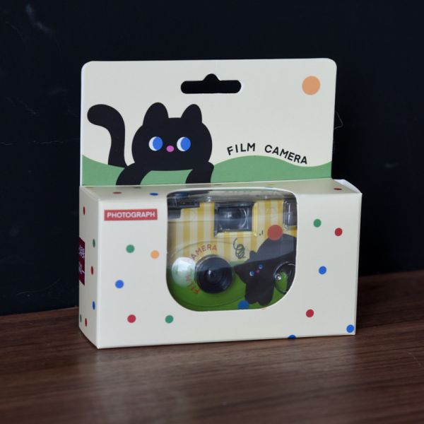 *超級限量【時光盲盒】小黑貓一次性底片相機(可拍攝27張) 交換禮物首選 