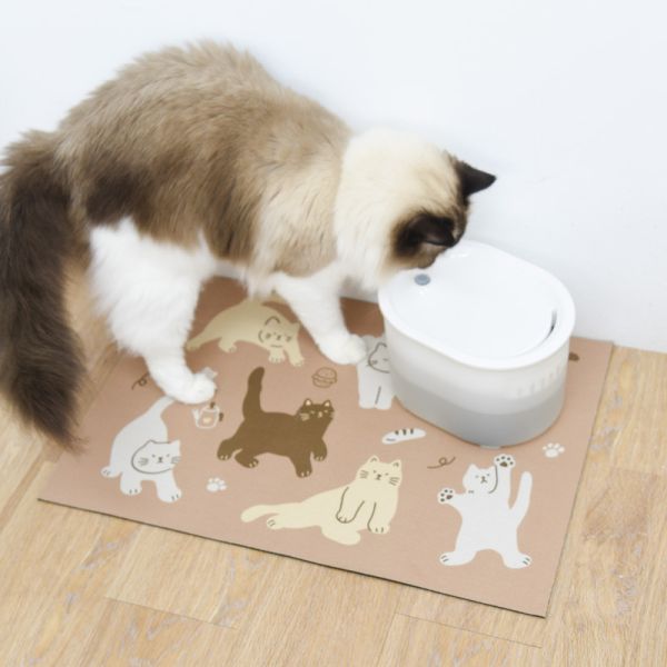 【保持腳底乾爽】下午茶小貓珪藻土地墊 