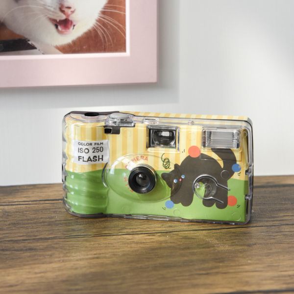 *超級限量【時光盲盒】小黑貓一次性底片相機(可拍攝27張) 交換禮物首選 