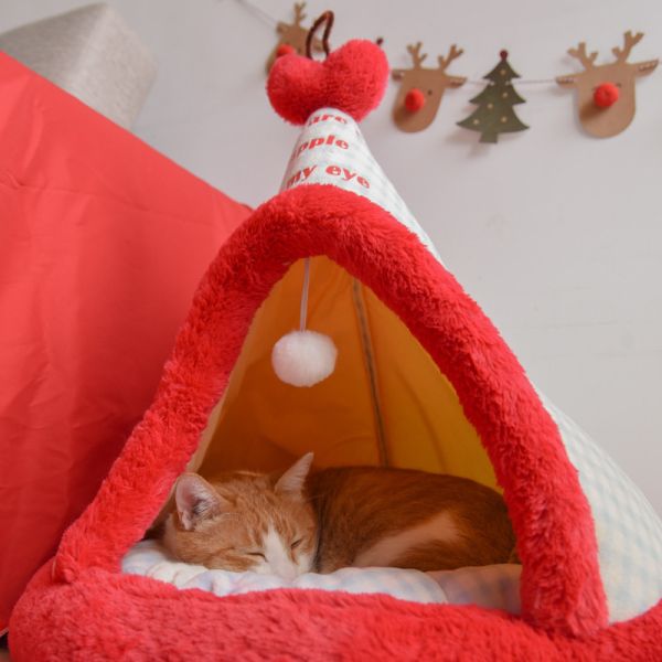 【四季都好眠】蘋果樹帳篷寵物貓窩 