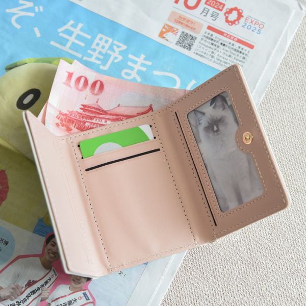 【喵系時尚品味】優雅貓三折短夾 錢包 