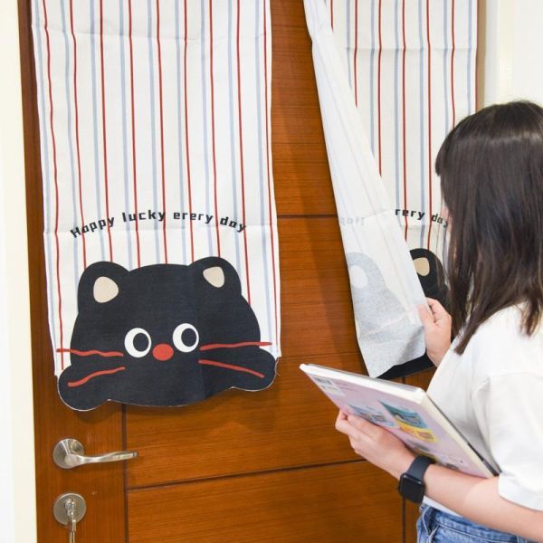 【進門就有喵】療癒貓咪免打孔門簾(送伸縮桿) 