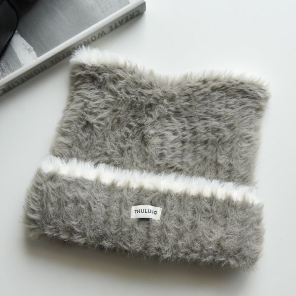 【貓系女孩必備】毛絨貓耳撞色毛帽 