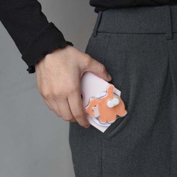 【屁屁來支援】翹屁股橘貓磁吸手機支架 
