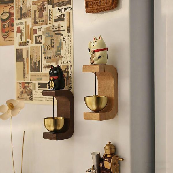 【招財貓來敲門】招財貓磁吸門鈴 