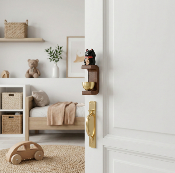 【招財貓來敲門】招財貓磁吸門鈴 