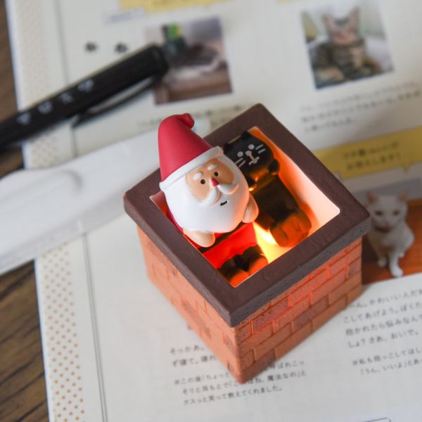 【聖誕節限定】煙囪聖誕老人和黑貓公仔 