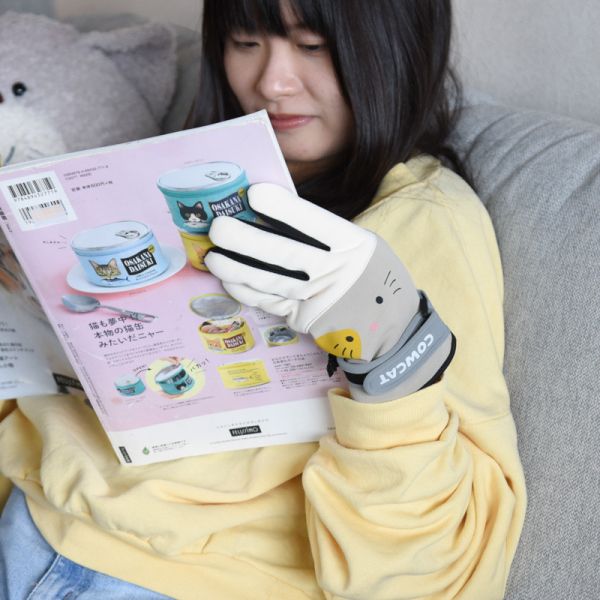【貓奴保暖必備】可愛小貓加絨保暖防風手套 共兩款 