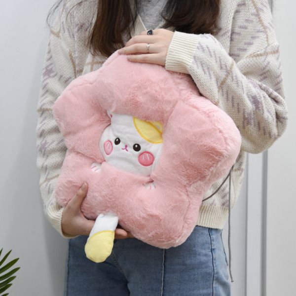 【一枕多用】可愛五角星貓坐墊 抱枕 靠墊 